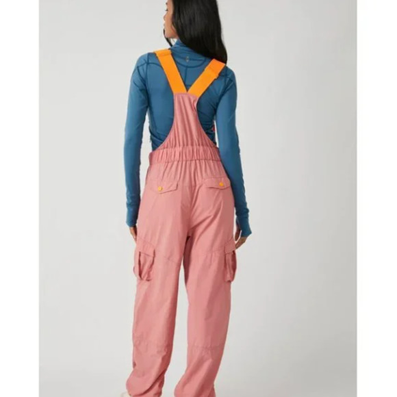 NWOT Free People FP Movement Morning Meadow Jumpsuit Overalls Matte Rose XS - Picture 9 of 10